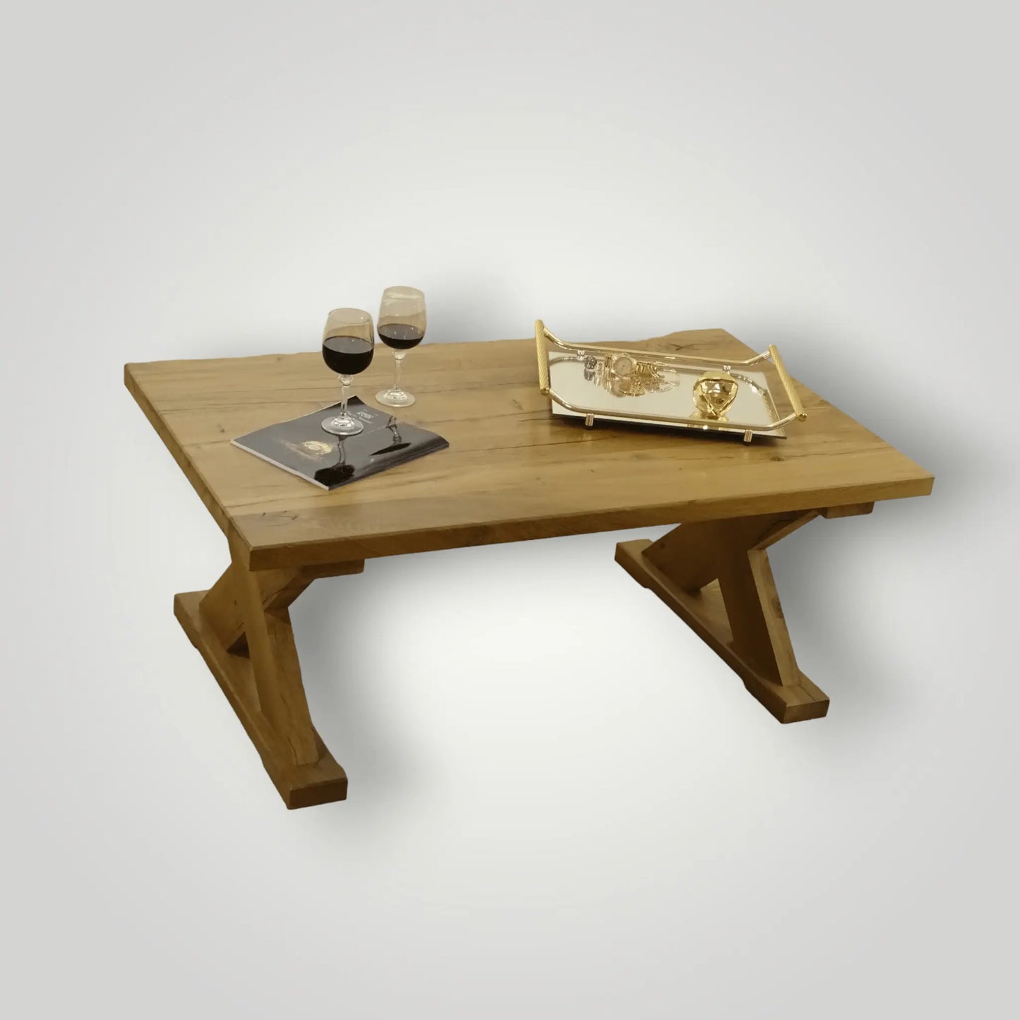 Landelijke old - look salontafel(s) op maat - Larix - Meubelen.be