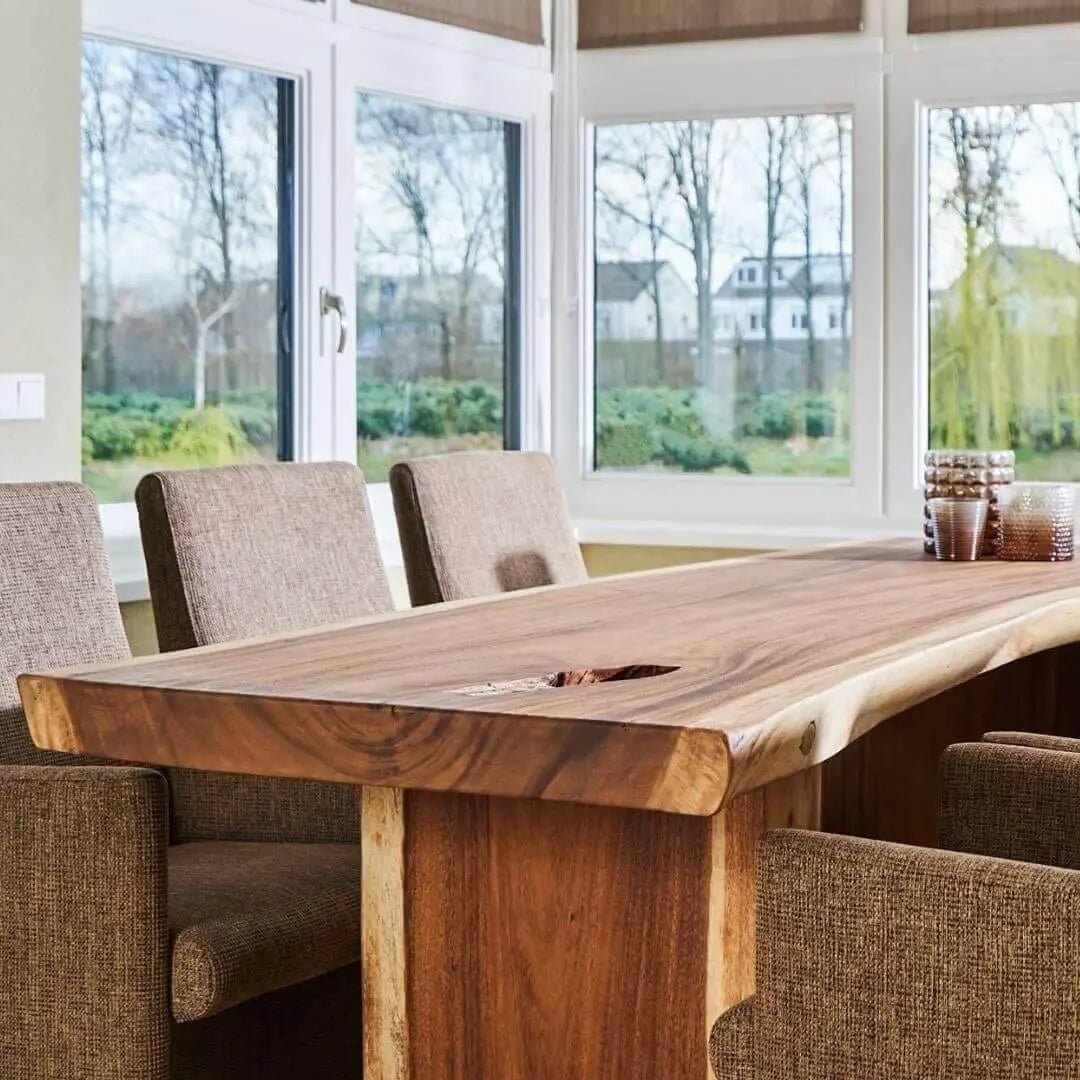 Hoe voorkom je scheuren in je houten tafelblad? - Larix-Meubelen.be