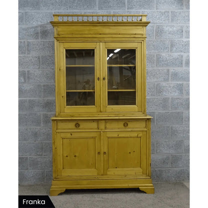 Antieke grenen vitrinekast(en) - Larix - Meubelen.be