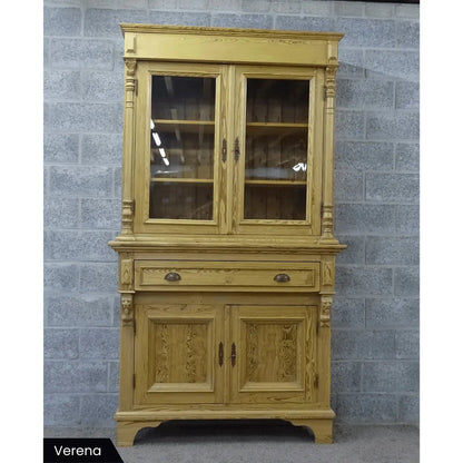 Antieke grenen vitrinekast(en) - Larix - Meubelen.be
