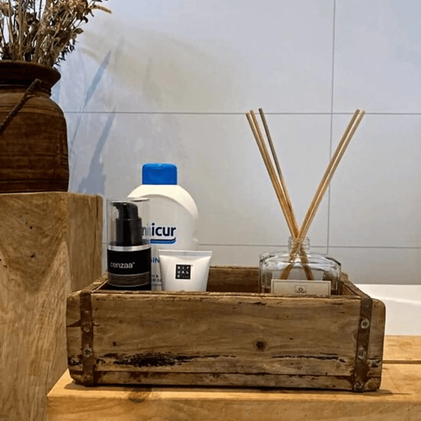 Antieke houten steenmal - Larix - Meubelen.be