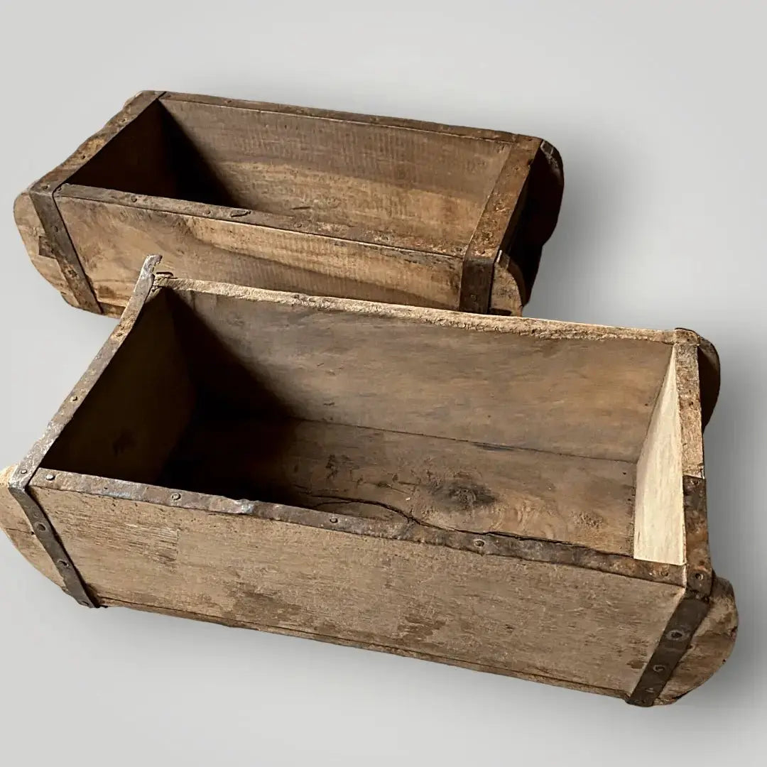 Antieke houten steenmal - Larix - Meubelen.be