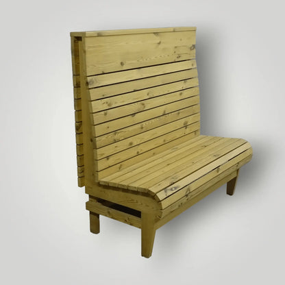 Houten treinbanken ook op maat verkrijgbaar - Larix - Meubelen.be