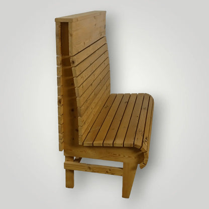 Houten treinbanken ook op maat verkrijgbaar - Larix - Meubelen.be