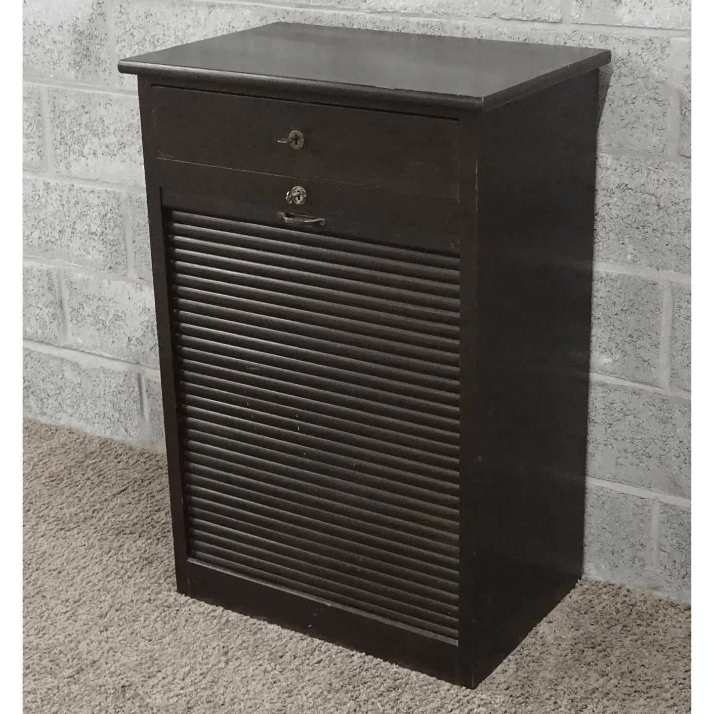 Houten vintage rolluikkast - Larix - Meubelen.be