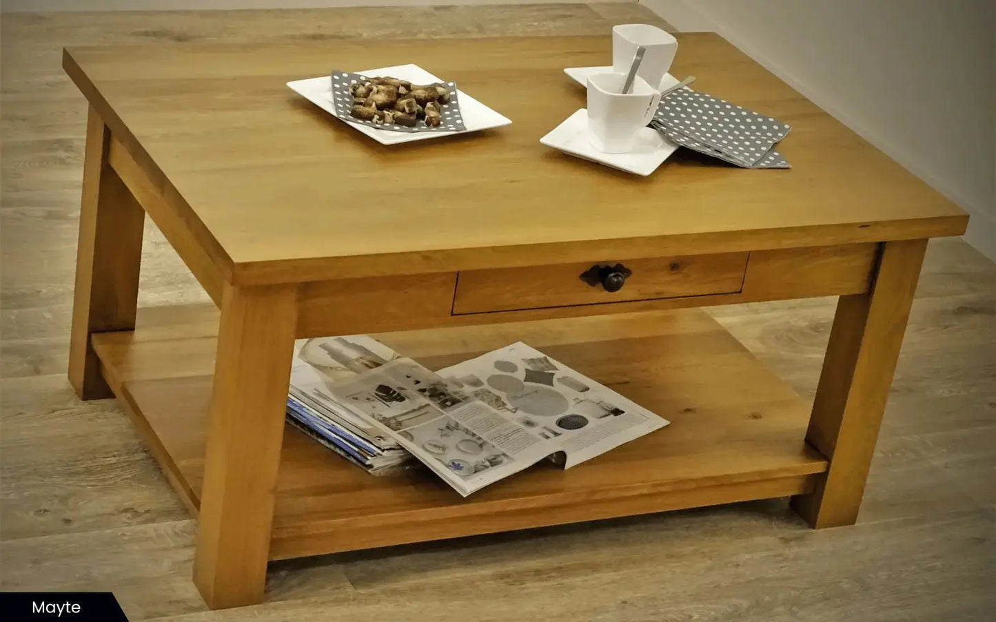 Landelijke old - look salontafel(s) op maat - Larix - Meubelen.be