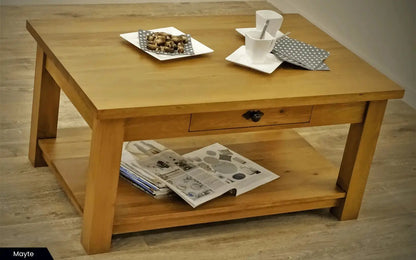 Landelijke old - look salontafel(s) op maat - Larix - Meubelen.be