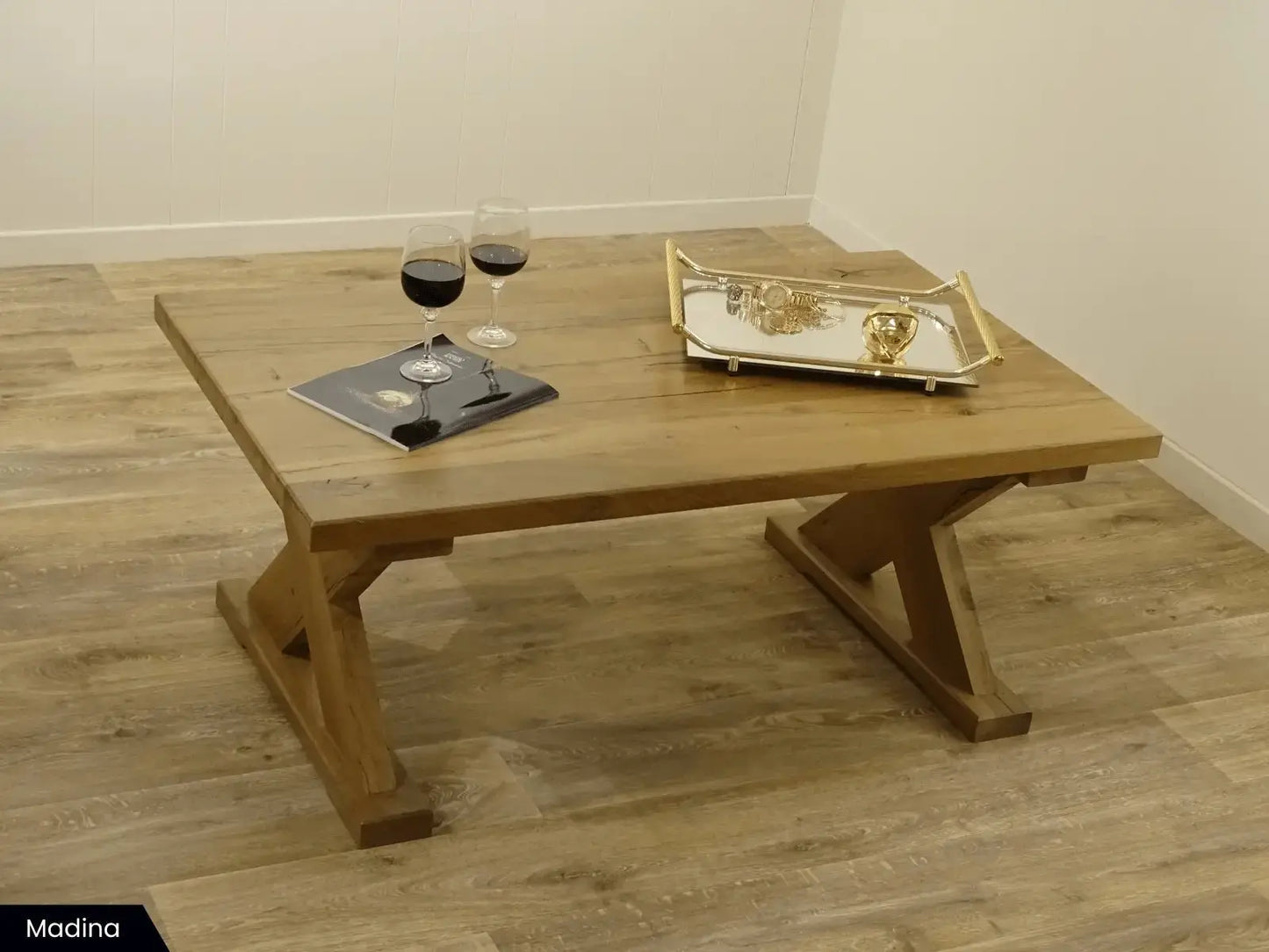 Landelijke old - look salontafel(s) op maat - Larix - Meubelen.be