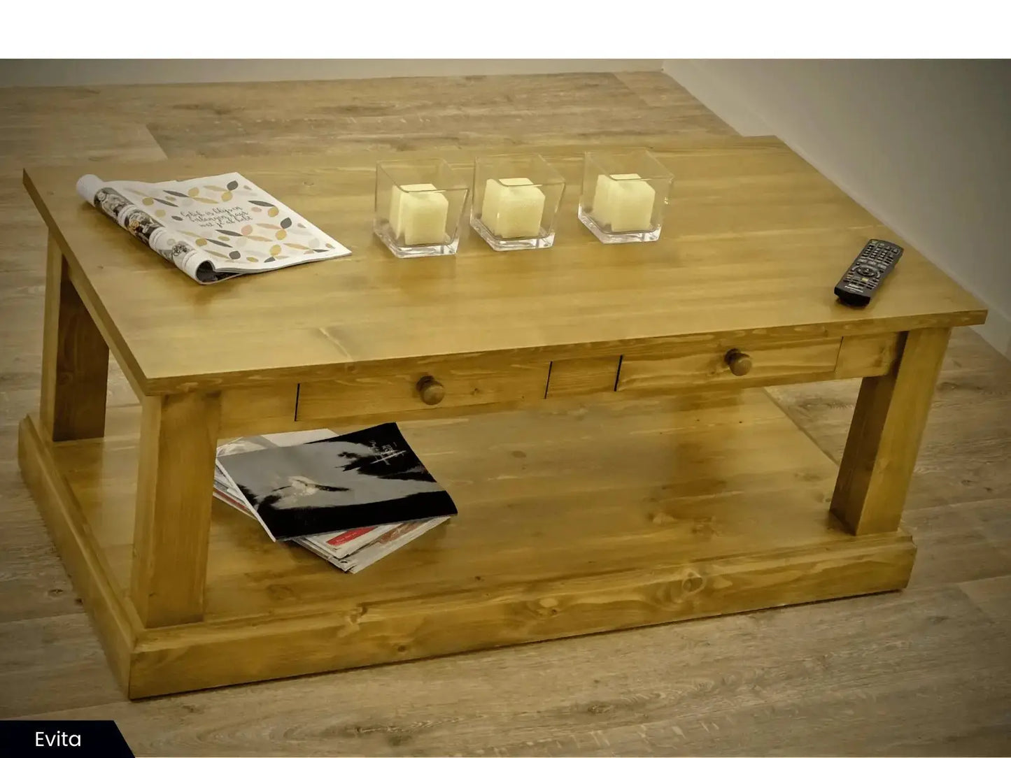 Landelijke old - look salontafel(s) op maat - Larix - Meubelen.be