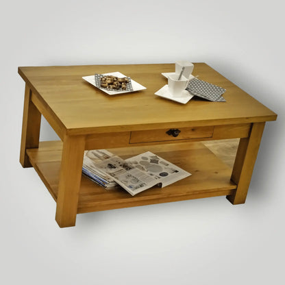 Landelijke old - look salontafel(s) op maat - Larix - Meubelen.be