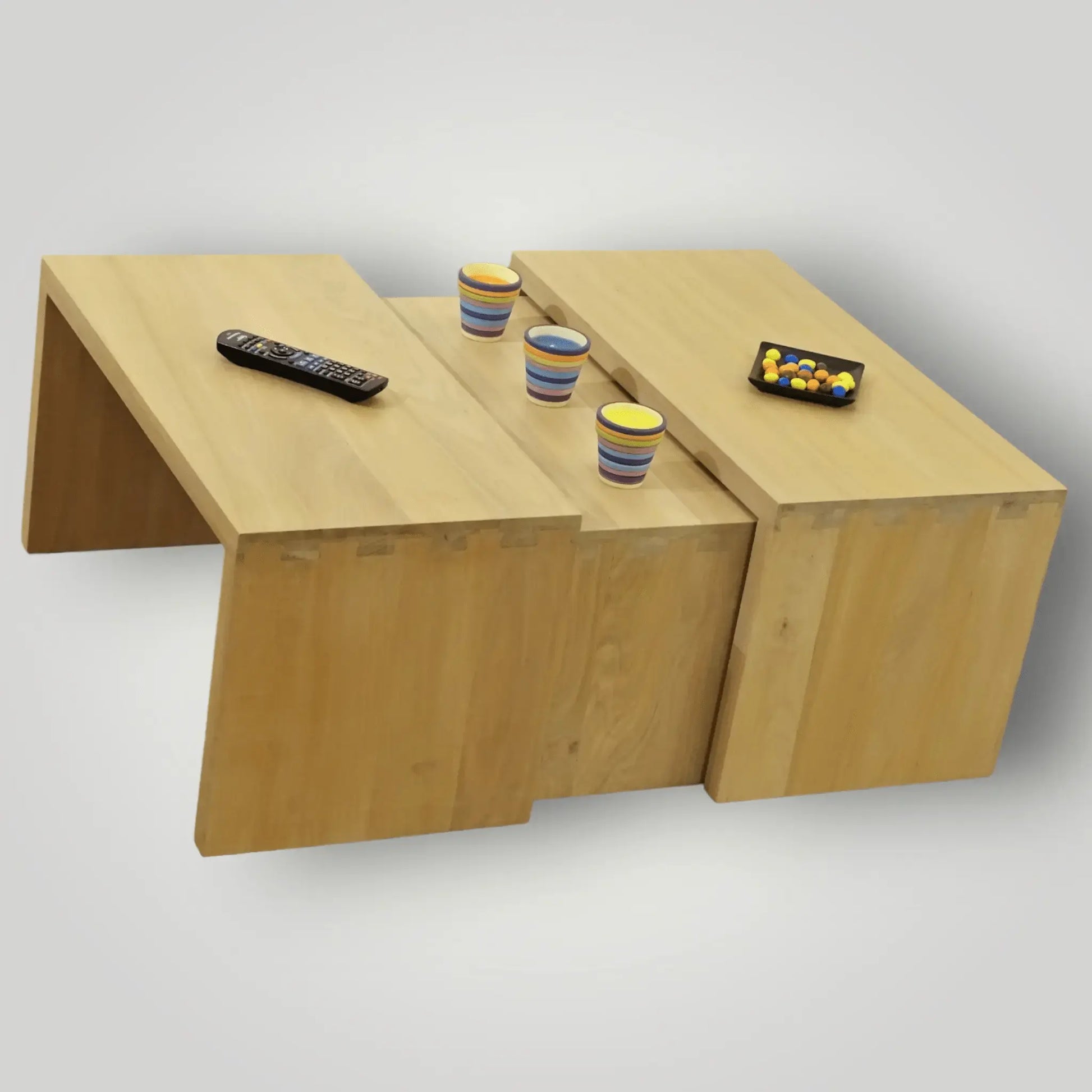 Landelijke old - look salontafel(s) op maat - Larix - Meubelen.be