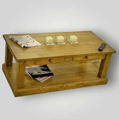 Landelijke old - look salontafel(s) op maat - Larix - Meubelen.be