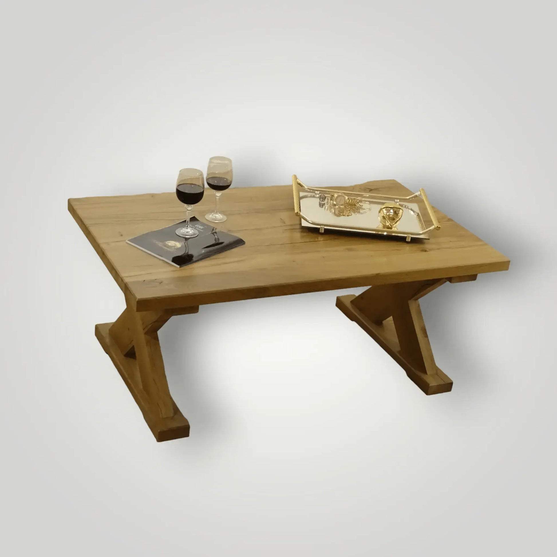 Landelijke old - look salontafel(s) op maat - Larix - Meubelen.be