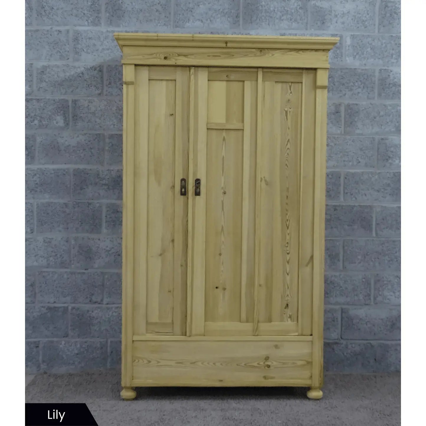 Oud grenen garderobekasten voor in de hal - Larix - Meubelen.be