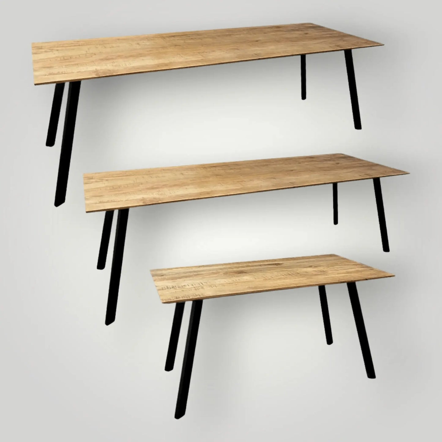 Rechte industriële eettafels uit de Berlin collectie - Larix - Meubelen.be