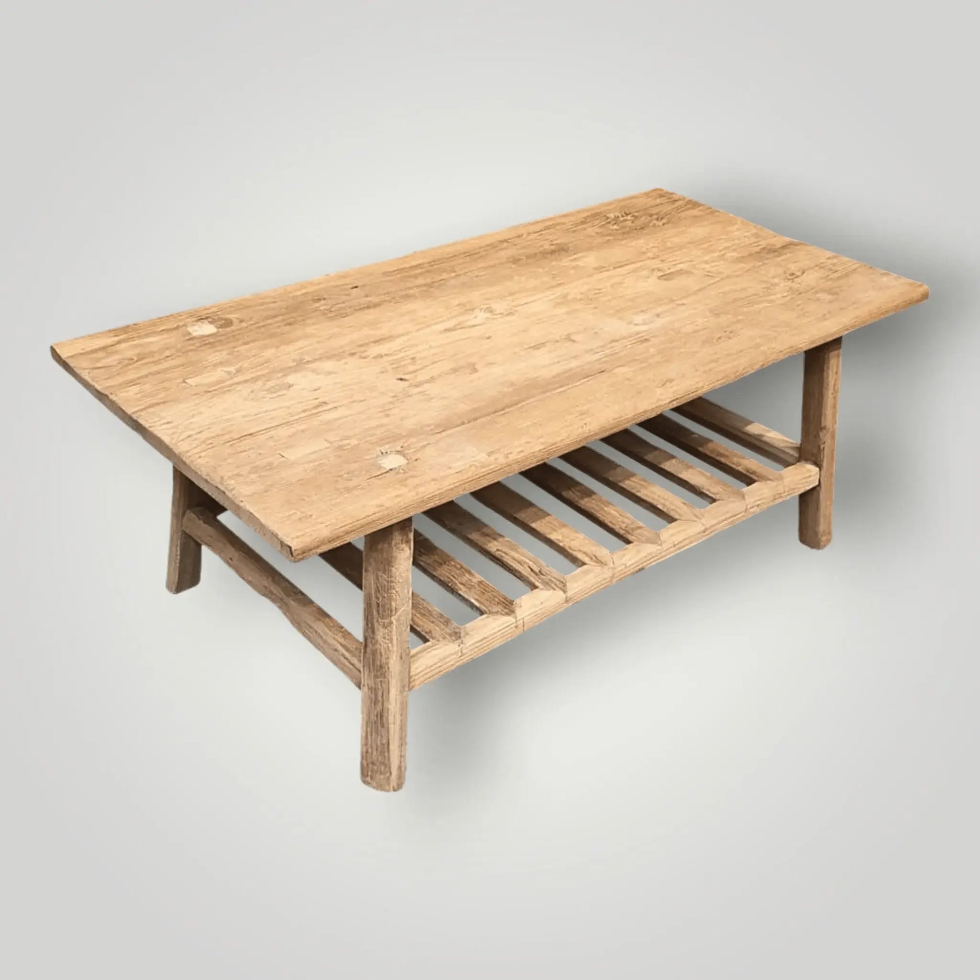 Recycled teakhouten salontafel uit de blora collectie 150 cm breed - Larix - Meubelen.be
