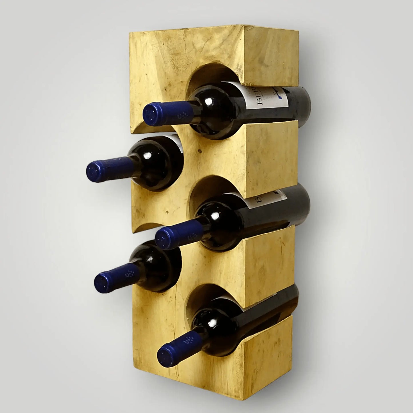 Suar Wall wijnrek 3+1 gratis - Larix - Meubelen.be