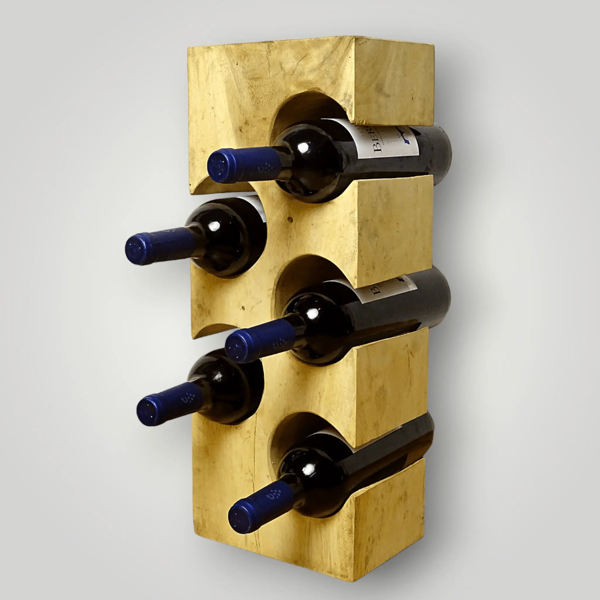 Suar Wall wijnrek 3+1 gratis - Larix - Meubelen.be