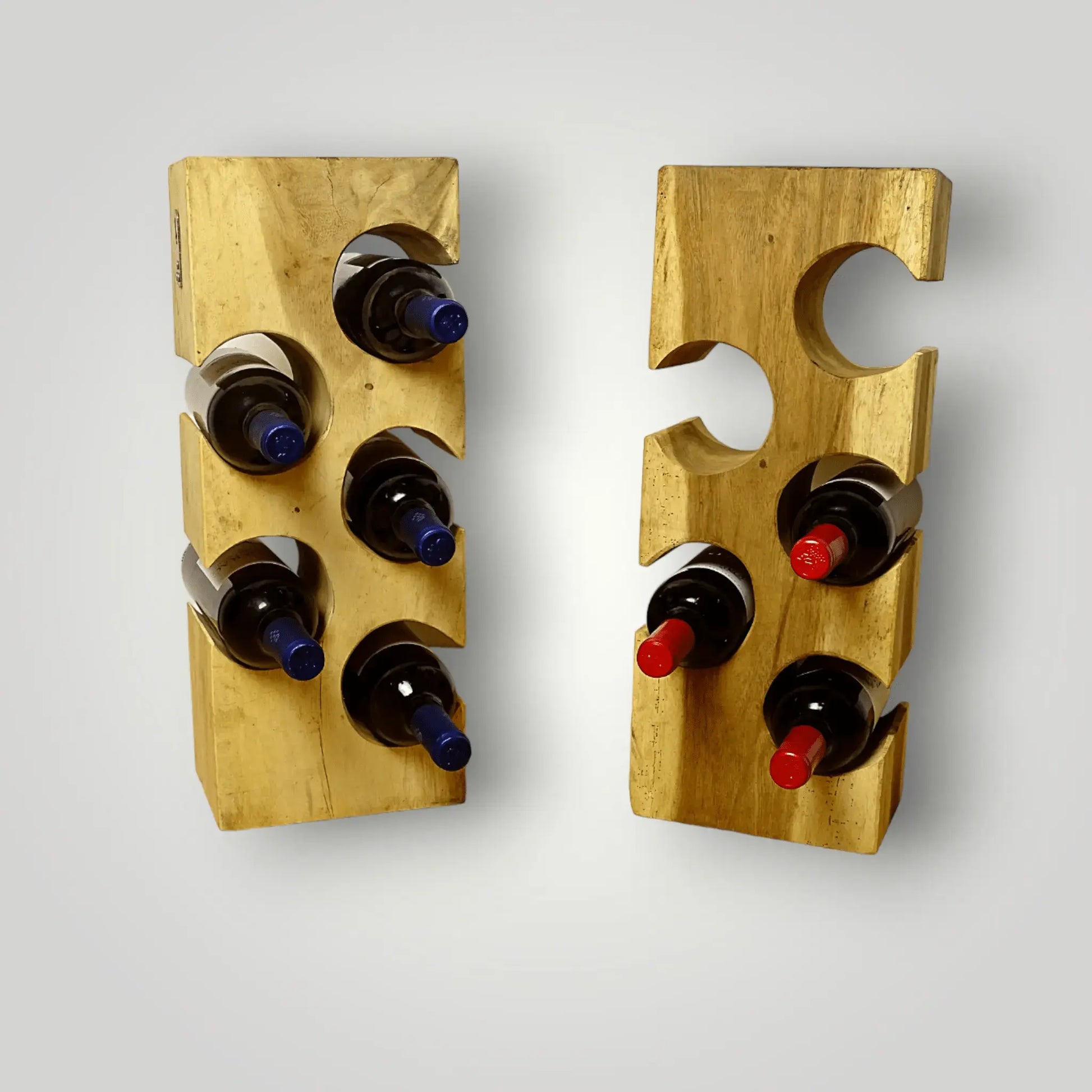 Suar Wall wijnrek 3+1 gratis - Larix - Meubelen.be