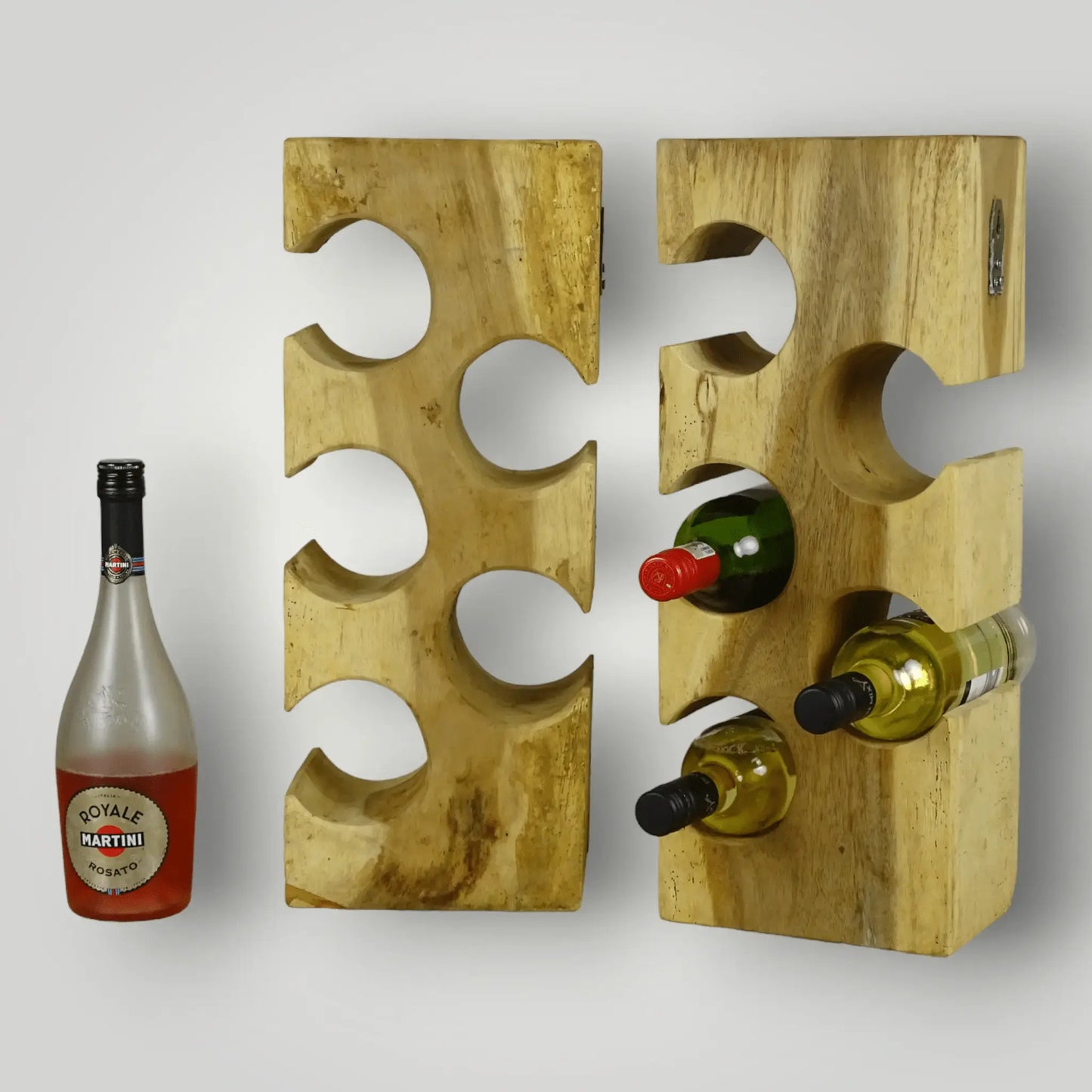 Suar Wall wijnrek 3+1 gratis - Larix - Meubelen.be