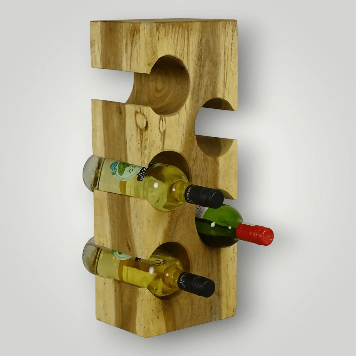 Suar Wall wijnrek 3+1 gratis - Larix - Meubelen.be