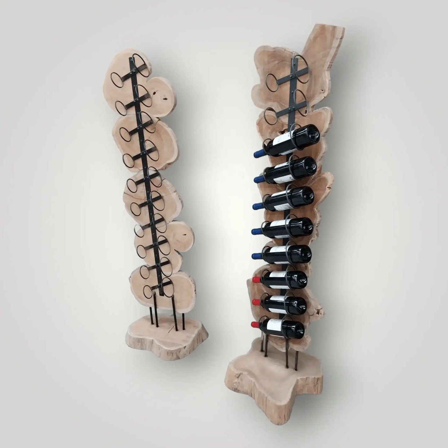Suar houten staande wijnrek(ken) - Larix - Meubelen.be