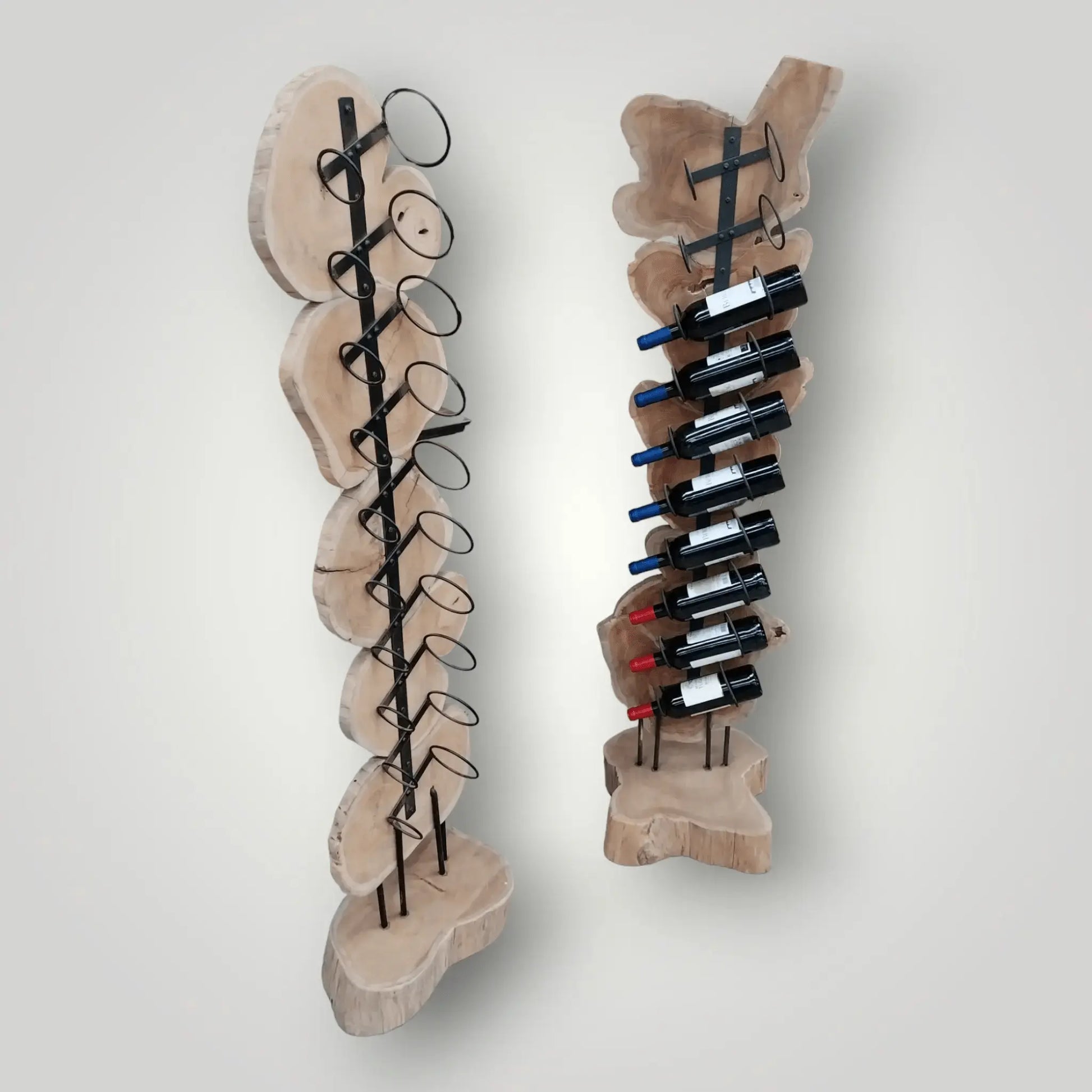 Suar houten staande wijnrek(ken) - Larix - Meubelen.be