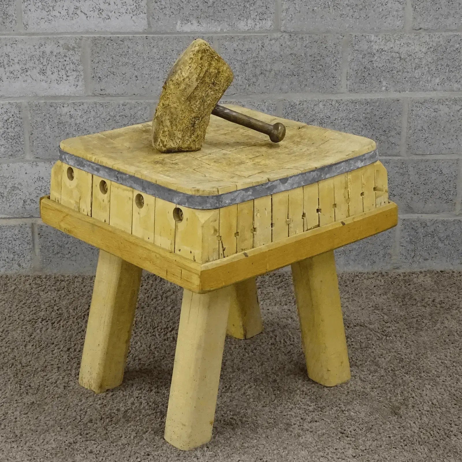 houten hakblok voor in de keuken (inclusief hamer) - Larix - Meubelen.be