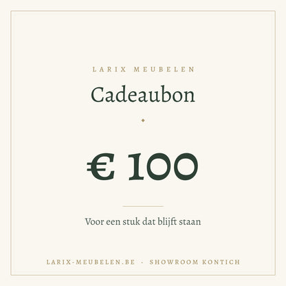 Cadeaubon Larix Meubelen 100 euro