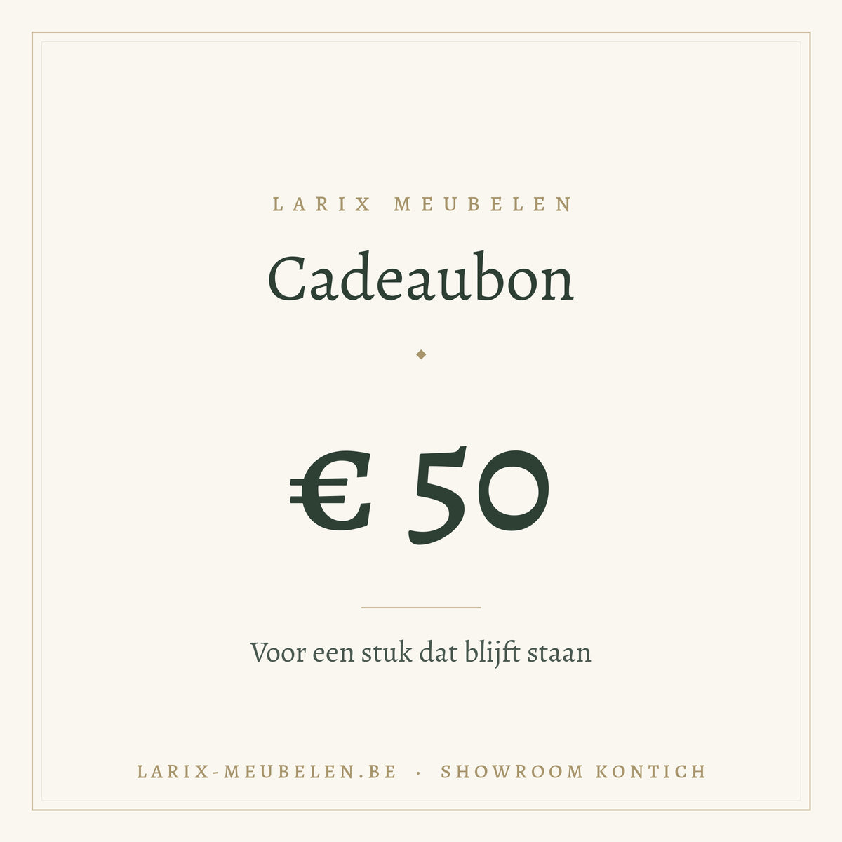 Cadeaubon Larix Meubelen 50 euro