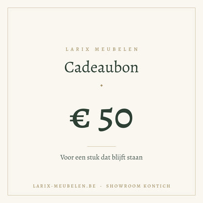 Cadeaubon Larix Meubelen 50 euro