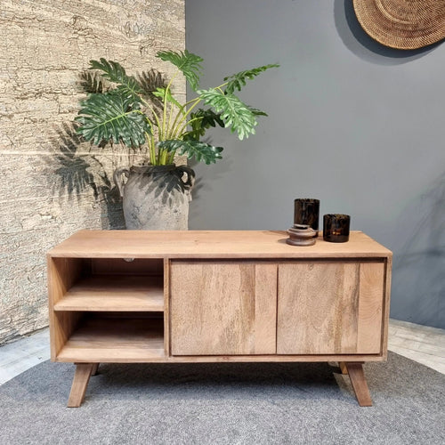Mangohouten Tv - meubels uit de Bibi collectie 120cm - Larix - Meubelen.be