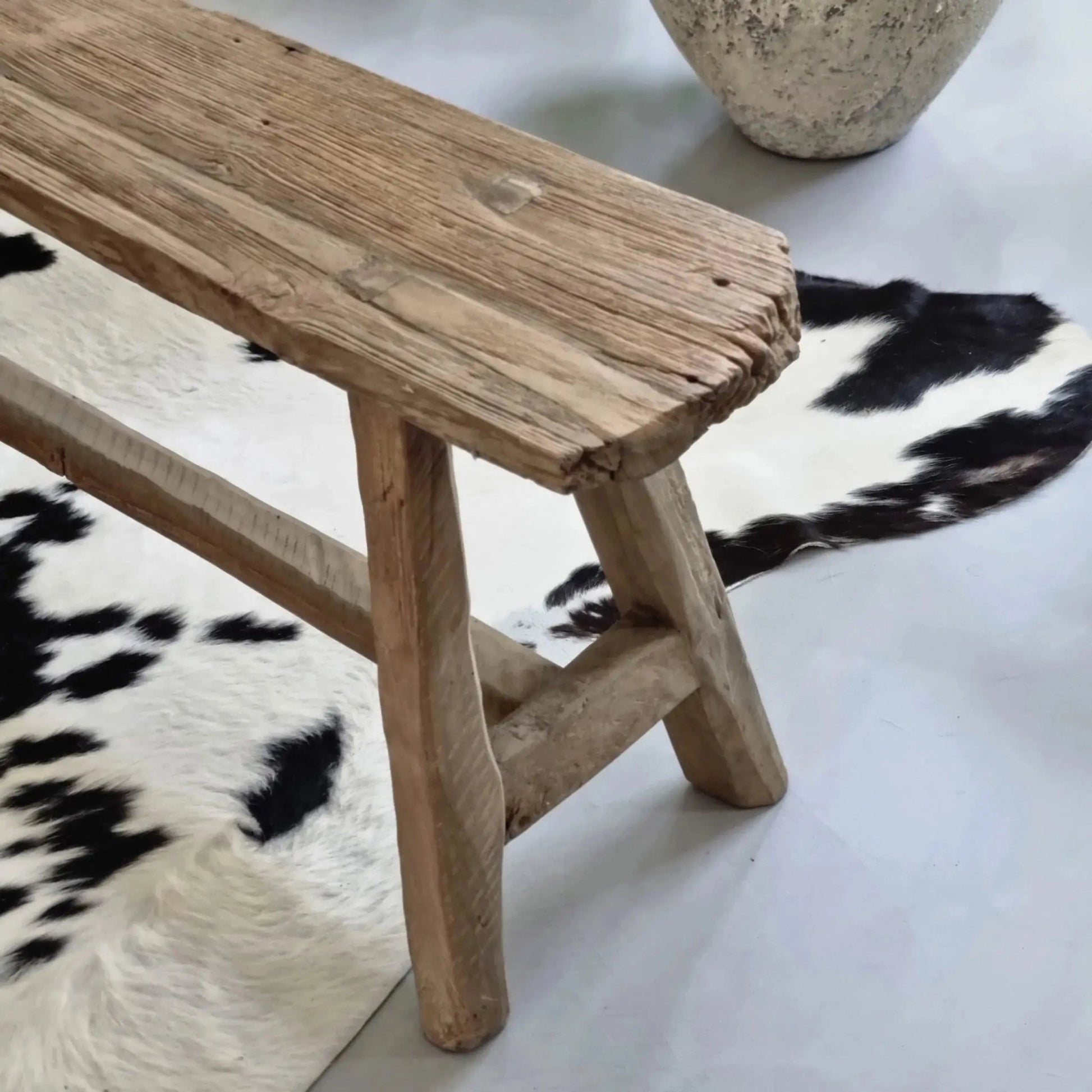 Recycled teakhouten bankjes uit de blora collectie 130 - 140 breed - Larix - Meubelen.be