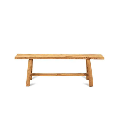 Recycled teakhouten bankjes uit de blora collectie 130 - 140 breed - Larix - Meubelen.be