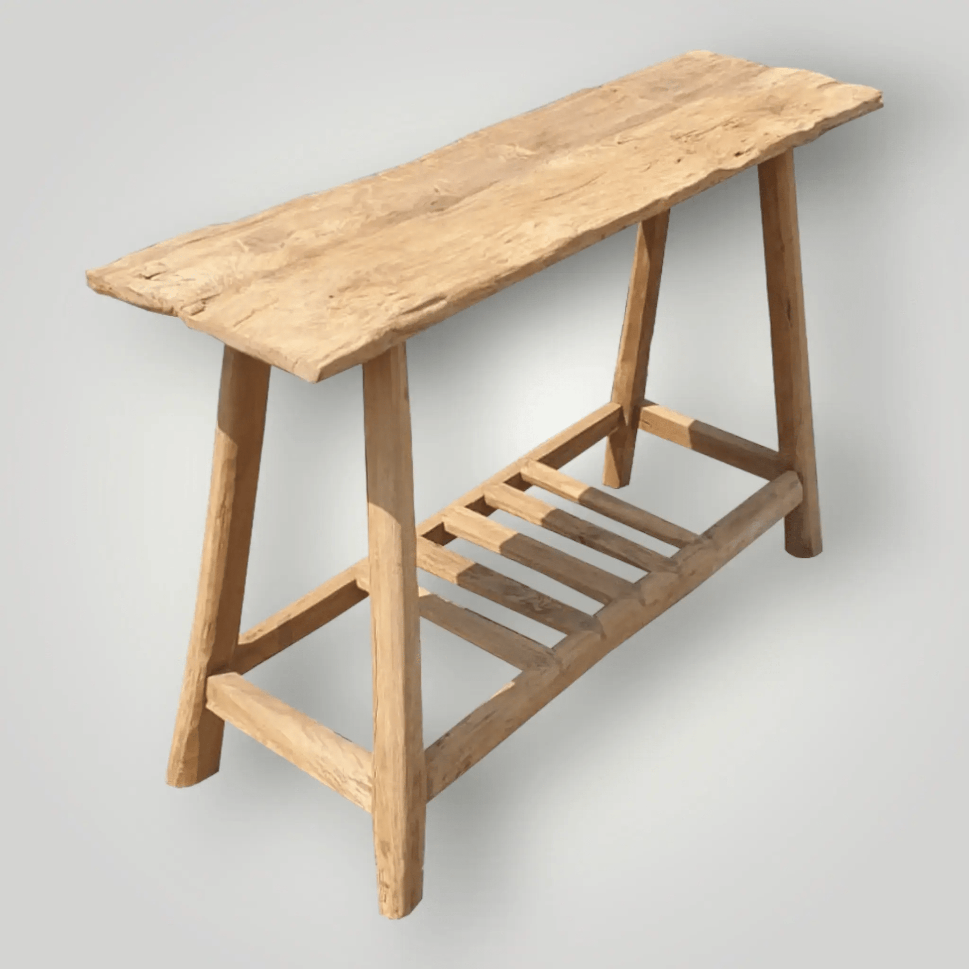 Recycled teakhouten console uit de blora collectie 120 cm breed - Larix - Meubelen.be
