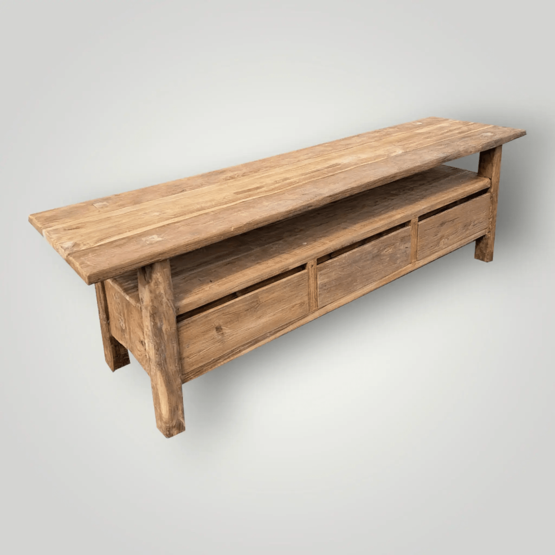 Recycled teakhouten TV - meubels uit de blora collectie 150 cm breed - Larix - Meubelen.be