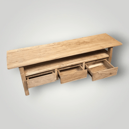 Recycled teakhouten TV - meubels uit de blora collectie 150 cm breed - Larix - Meubelen.be