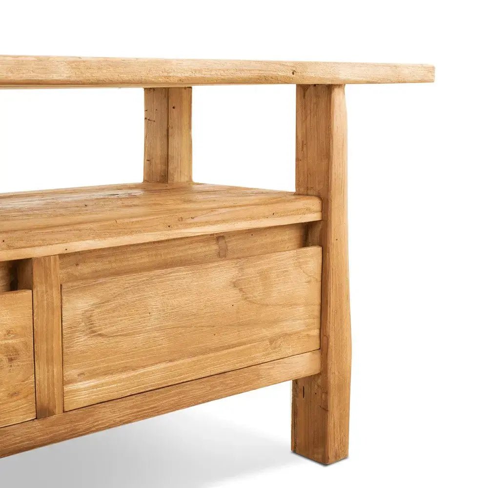 Recycled teakhouten TV - meubels uit de blora collectie 150 cm breed - Larix - Meubelen.be