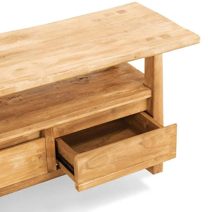 Recycled teakhouten TV - meubels uit de blora collectie 150 cm breed - Larix - Meubelen.be