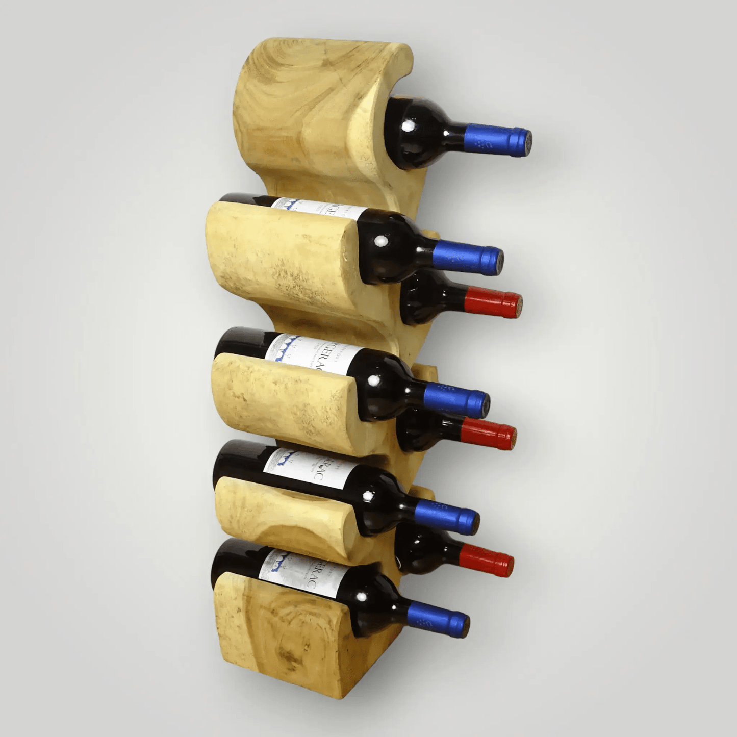 Suar houten wijnrekken 2+1 Gratis - Larix - Meubelen.be