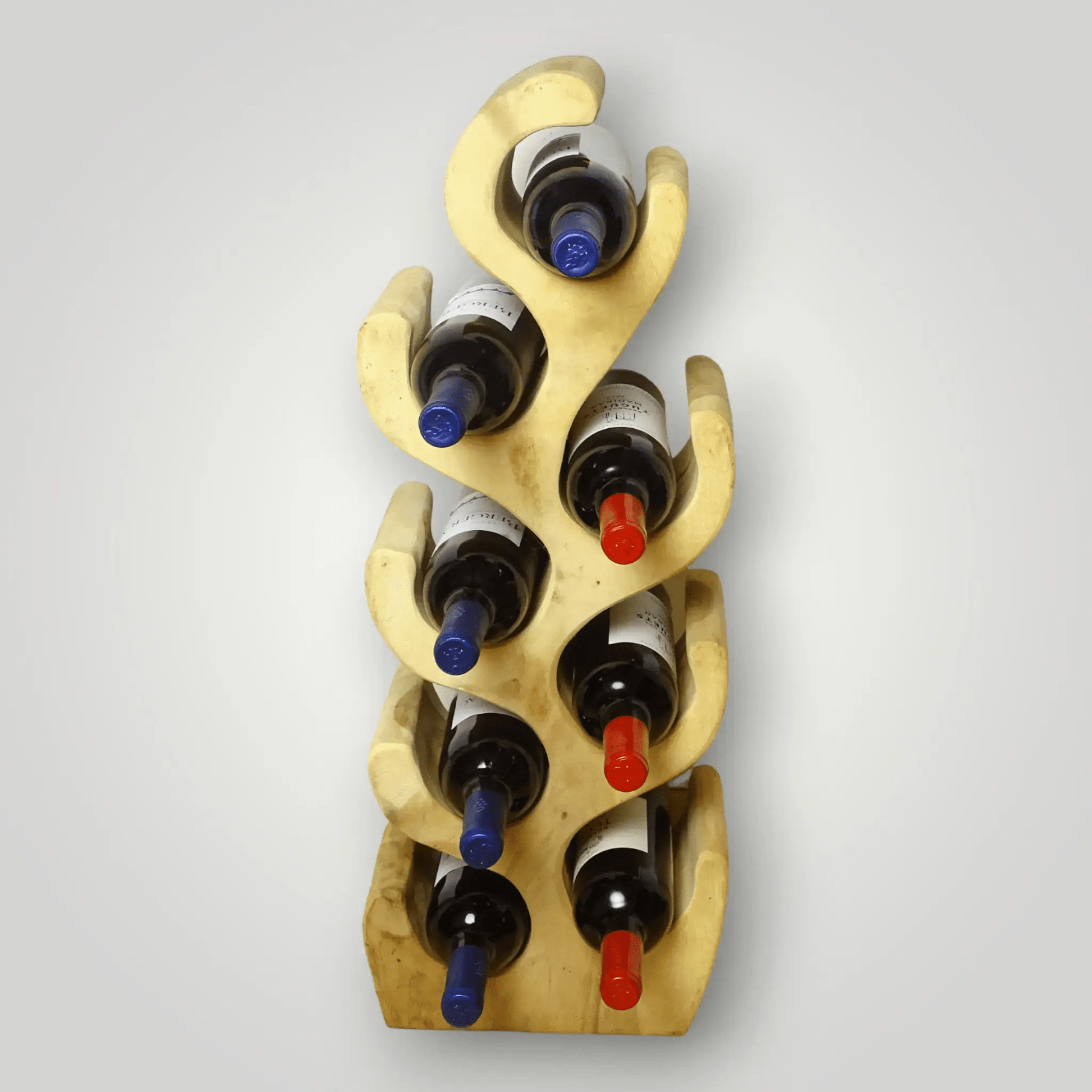 Suar houten wijnrekken 2+1 Gratis - Larix - Meubelen.be