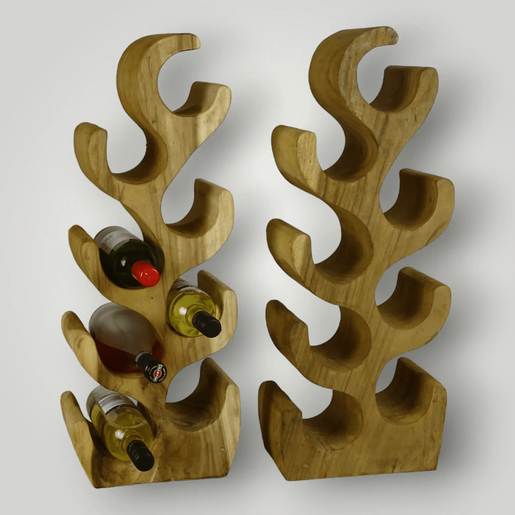 Suar houten wijnrekken 2+1 Gratis - Larix - Meubelen.be