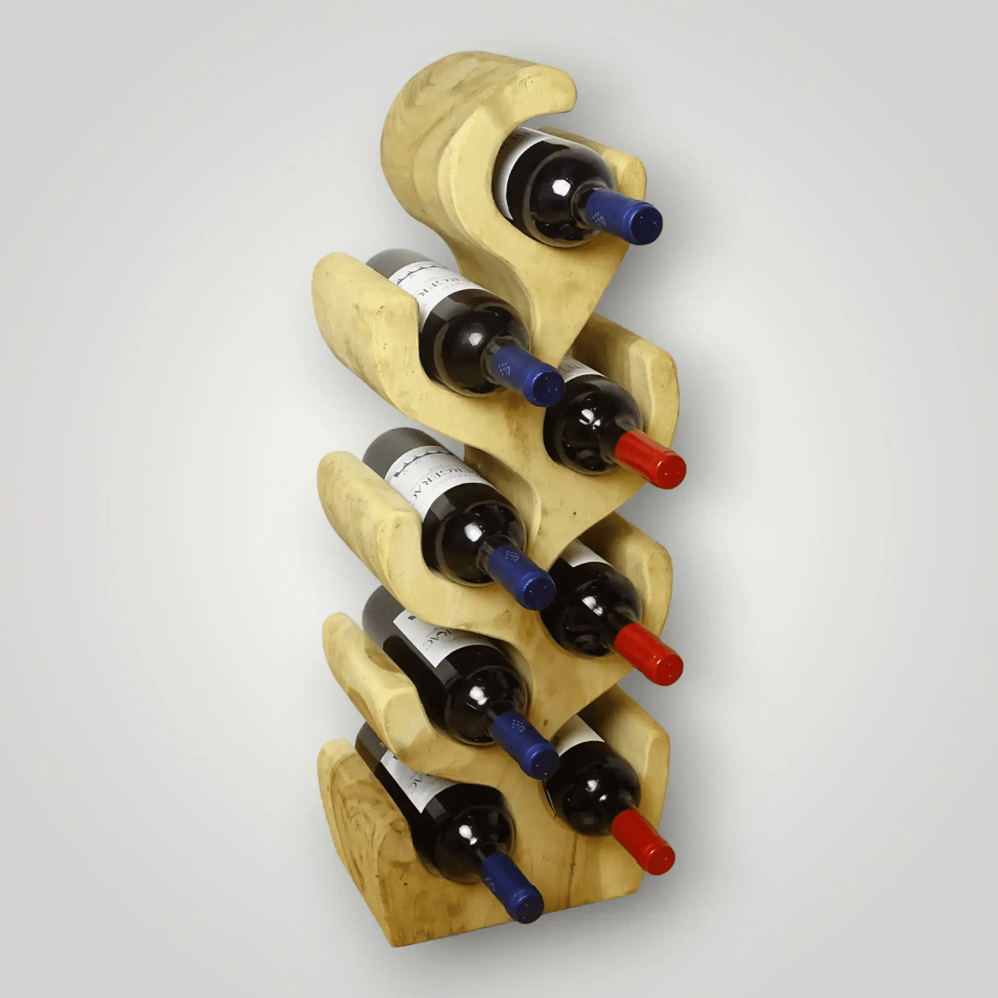 Suar houten wijnrekken 2+1 Gratis - Larix - Meubelen.be