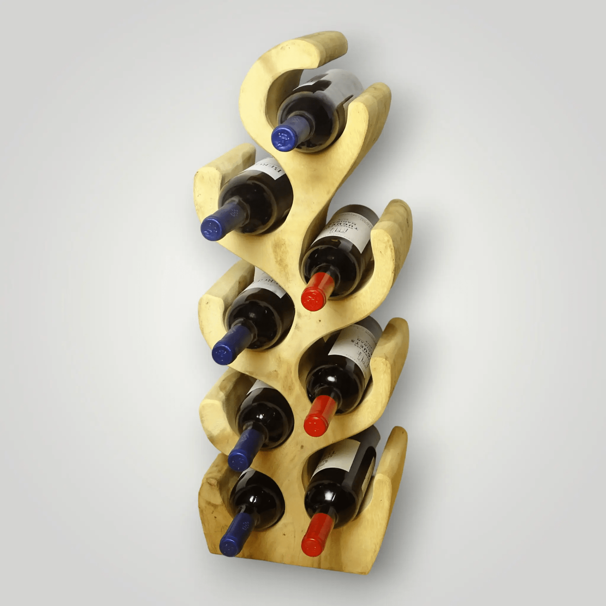 Suar houten wijnrekken 2+1 Gratis - Larix - Meubelen.be