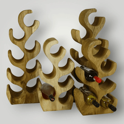 Suar houten wijnrekken 2+1 Gratis - Larix - Meubelen.be