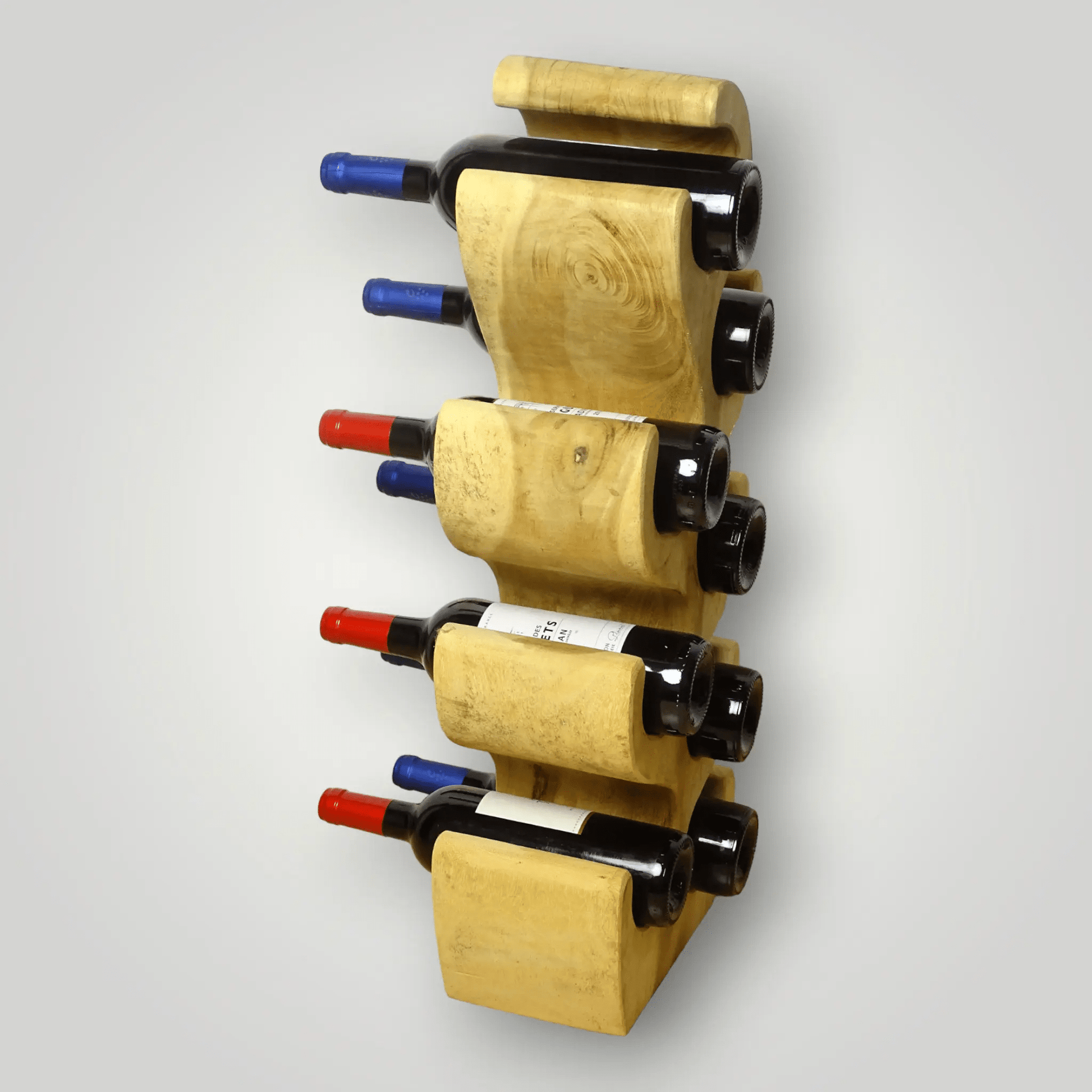 Suar houten wijnrekken 2+1 Gratis - Larix - Meubelen.be