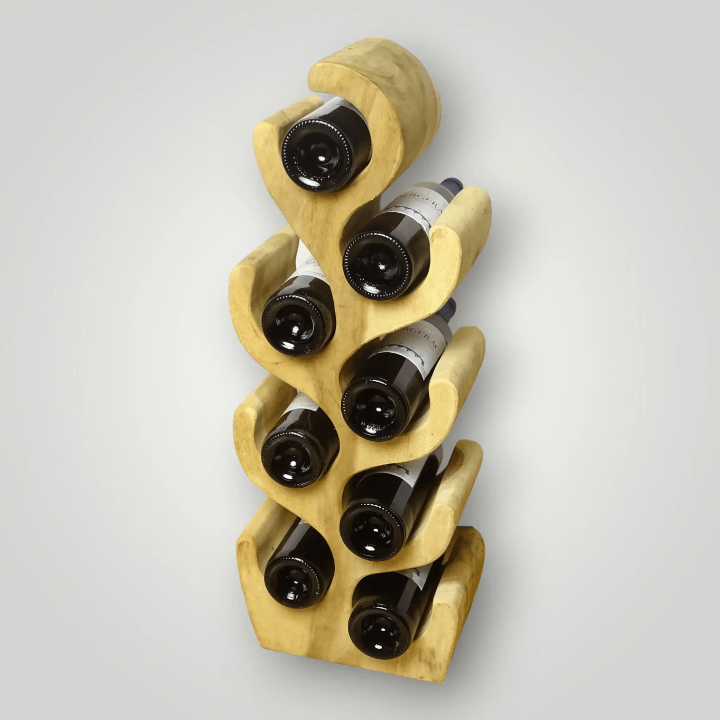 Suar houten wijnrekken 2+1 Gratis - Larix - Meubelen.be