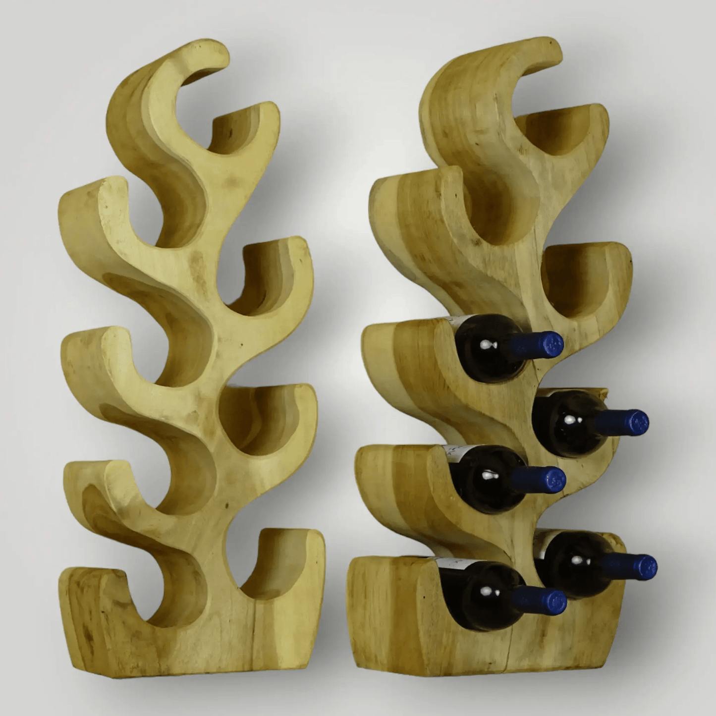 Suar houten wijnrekken 2+1 Gratis - Larix - Meubelen.be