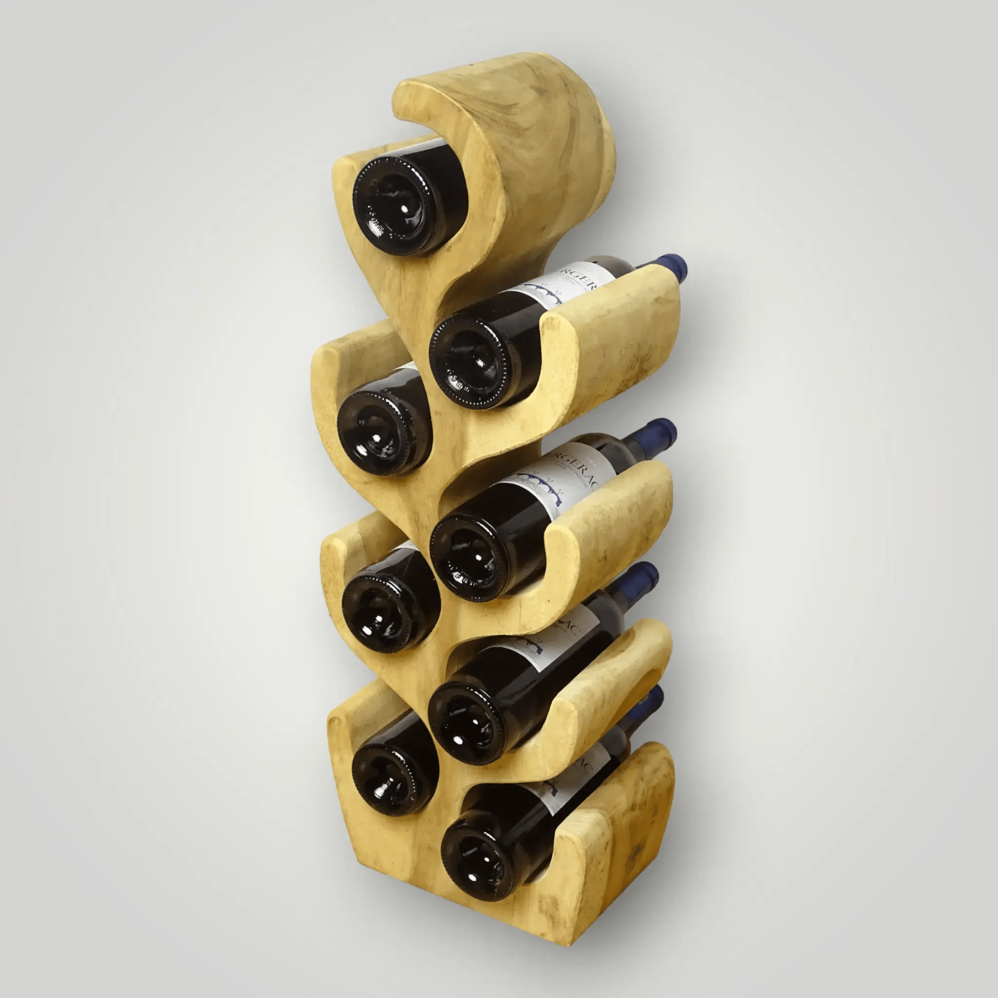 Suar houten wijnrekken 2+1 Gratis - Larix - Meubelen.be