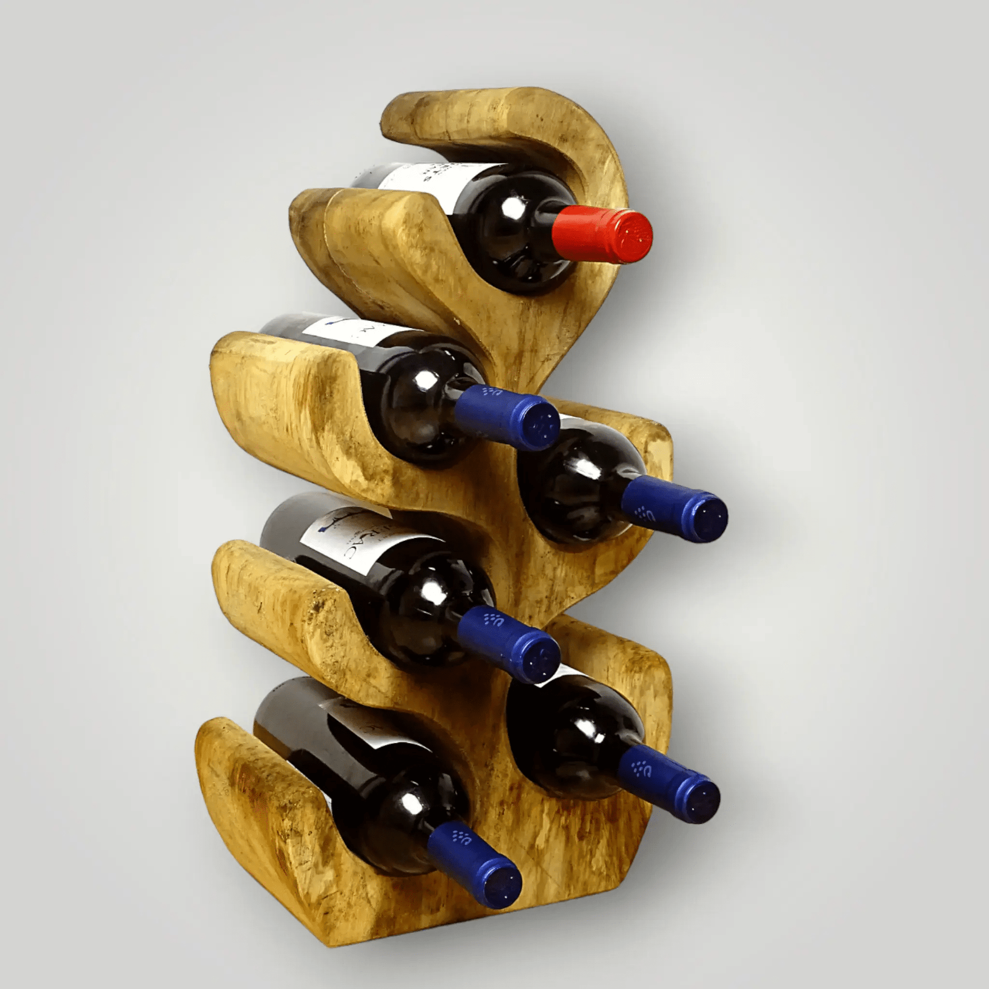 Suar houten wijnrekken 2+1 Gratis - Larix - Meubelen.be